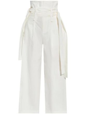 Issey Miyake high-waisted trousers - White