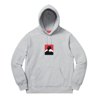 SUPREME Portrait Hoodie Grey Red Black SUP-FW20-014
