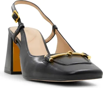 Ted Baker Womens Mia Icon Leather Pump Heels In Black