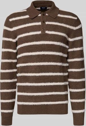 Mc Neal Strickpullover mit Kentkragen in Mittelbraun, Größe XXL