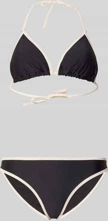 Shiwi Slim Fit Bikini Set in Triangel-Optik in Black, Gr&ouml;&szlig;e 34