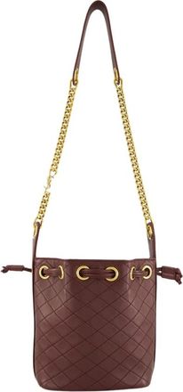 Saint Laurent Tassen, Dames, Rood, ONE Size, Leer, Cassandre Bucket Bag