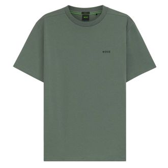 HUGO BOSS Heren Logo Regular T-Shirt (Groen)