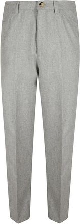Brunello Cucinelli Suit Broeken - Heren - Nette broeken - Grijs - L - Wol - Broeken