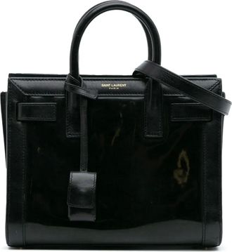 Saint Laurent Borsa a tracolla Nano Patent Sac de Jour 2014 - Nero