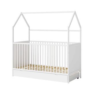 Mobili Rebecca Mobili Rebecca - Cama Para Ni&ntilde;os Rebecca Mobili Asimina 154,5x142,5x74,5 Pino Blanco Marr&oacute;n Claro Escandinavo