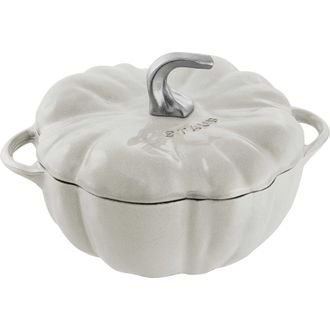 Staub Cast Iron 3.5-qt Pumpkin Cocotte with Stainless Steel Knob