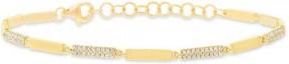 Allurez 0.29ct14k Yellow Gold Diamond Bracelet