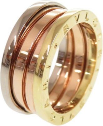 Bulgari Yellow Gold (18K) Pink Gold (18K) White Gold (18K) Band Ring (Pre-Owned)