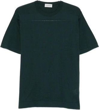 John Smedley Lorca T-Shirt - Heren - T-shirts - Groen - S - Katoen - Tops