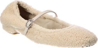 Stuart Weitzman Lennox Shearling Flat