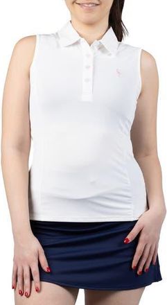 Tailorbyrd Textured Grid Polo Tank in White at Nordstrom Rack, Size X-Large