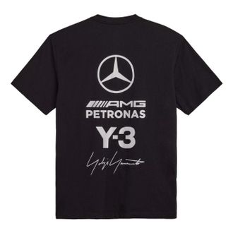 adidas Y-3 F1 Mercedes Logo Stack T-Shirt Black KR2373
