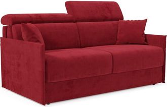 Divani.Store Sof&aacute; cama con reposacabezas reclinables en tela 189 cm rojo