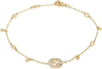 Gucci Interlocking G Diamond Bracelet In Yg - Yba729403002
