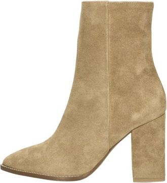 Notre-V Schoenen, Dames, Beige, 42 EU, Leer, 46936 Laarzen met Hak