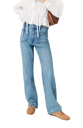 Maje Straight jeans with chains in Blue at Nordstrom, Size 42 Eu