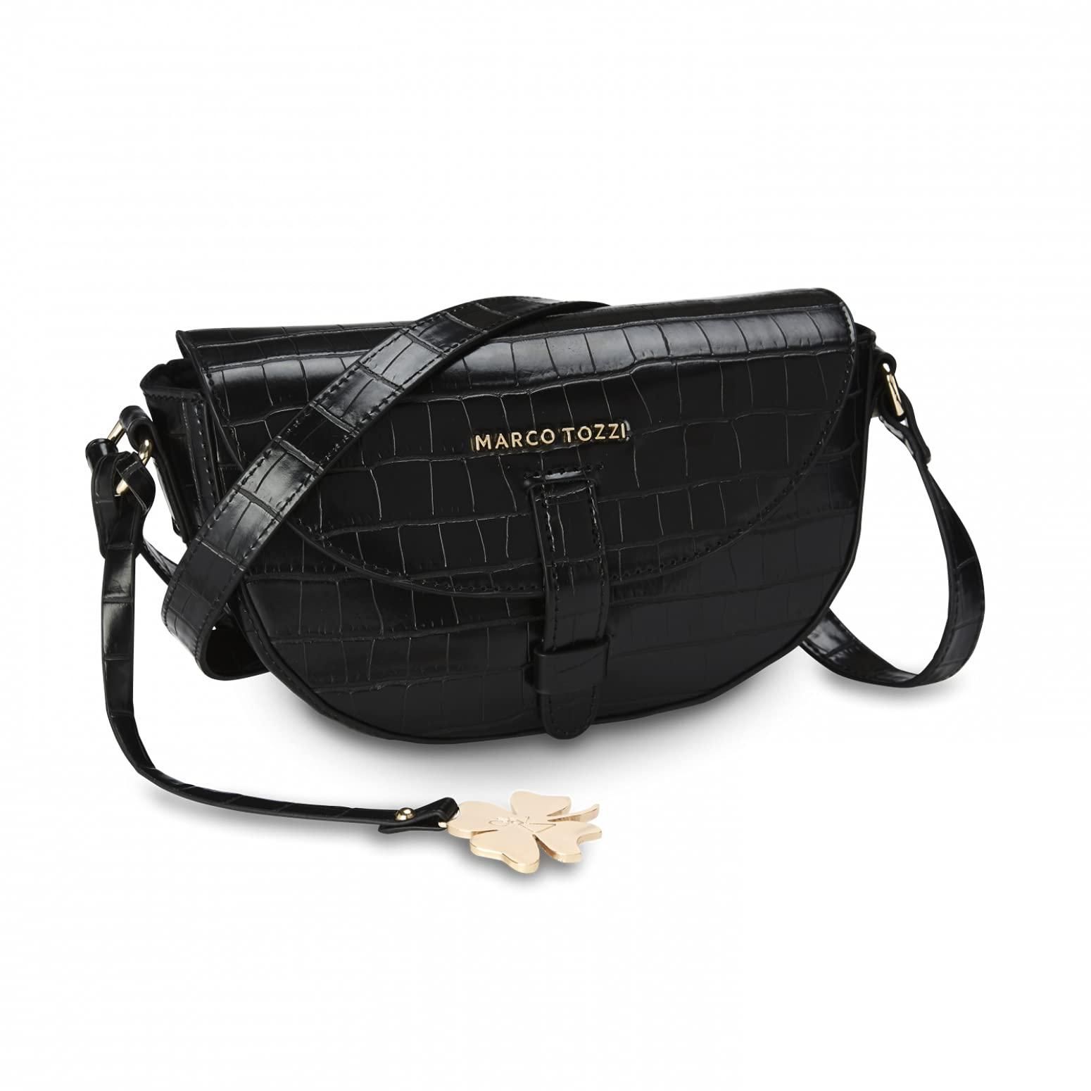 Marco Tozzi Damen Handtasche Von Guido Maria Kretschmer – Bordeaux Croco-Optik
