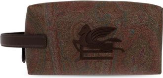 Etro Arnica Medium toilettas - Heren - Toilettassen - Bruin - ONE Size - Katoen - Tassen