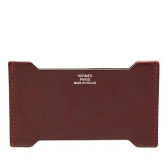 Herm&egrave;s Pre-owned Cardholder - Dames - Vintage Accessoires - Rood - ONE Size - Leer - Vintage