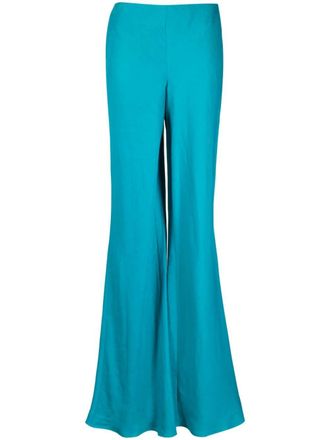 Alberta Ferretti Pantaloni svasati a vita alta - Blu