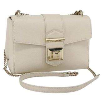 Jimmy Choo London Pre-owned Cross Body Bags, female, White, Size: ONE SIZE Pre-owned Leather Shoulder Bag
