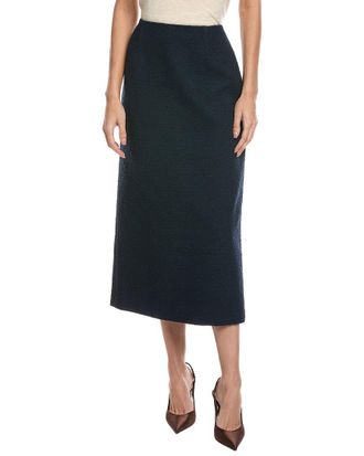 Oscar De La Renta Oscar De La Renta Tweed Silk-Lined Wool-Blend Skirt