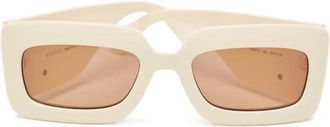 Gucci Occhiali da sole rettangolari con logo GG - Toni neutri