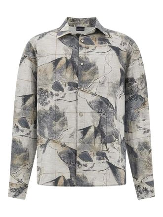 Paul & Shark printed shirt - men - Cotton - M - Neutrals