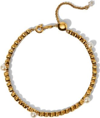 Nadri Esme Faux Pearl Bracelet in Gold at Nordstrom