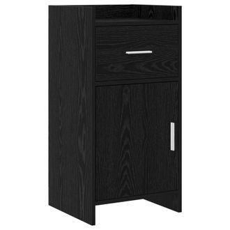 vidaXL Aparador Roble Negro 40 X 36 X 80 Cm Madera De Ingenier&iacute;a Vidaxl