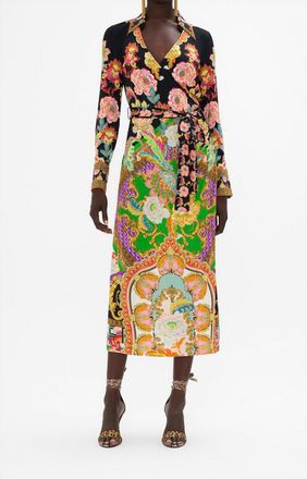 Camilla Jersey Collared Dress In Sundowners In Sicily