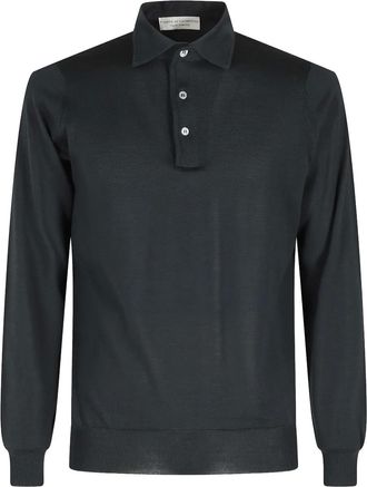 FILIPPO DE LAURENTIIS Poloshirt met lange mouwen - Groen