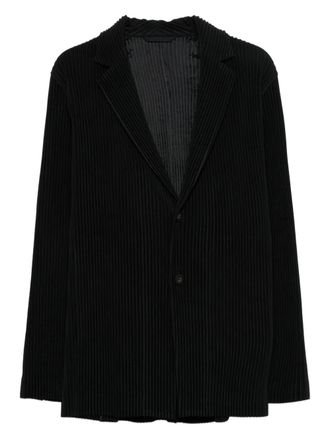 Homme Plissé Issey Miyake pleated button blazer - Black