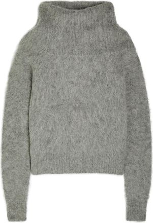Toteme Funnel-neck Brushed Alpaca-blend Jumper - Grey - S (UK8-10 / S)