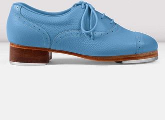 Bloch BLOCH Ladies Jason Samuels Smith Pebble Leather Tap Shoes, Light Blue Pebble Leather