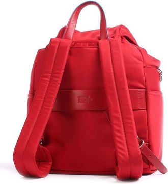 Piquadro Womens Backpack Red Recycled Nylon Bags - Backpacks