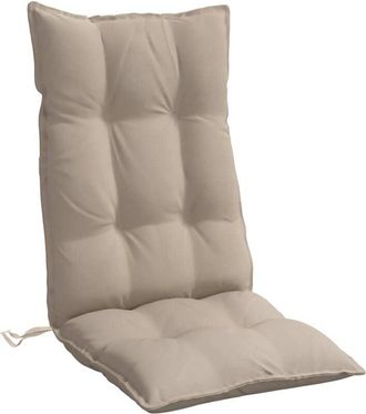vidaXL Cojines De Silla Con Respaldo Alto 2 Uds Tela Oxford Gris Taupe Vidaxl