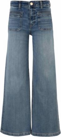 Kut from the Kloth Womens High Rise Wide Leg Front And Back Patch Pockets Jeans In Adventure