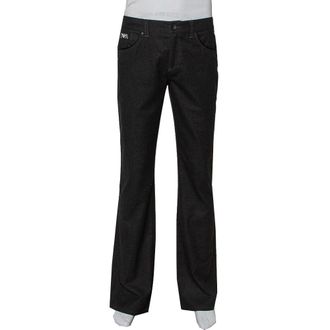 Emporio Armani Black Striped Straight Leg Trousers