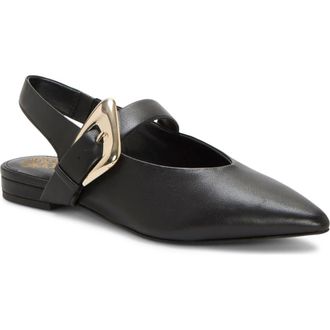Vince Camuto Amoret Pointed Toe Slingback Flat in Black at Nordstrom Rack, Size 9.5