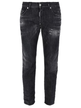 Dsquared2 Slim Fit Distressed Black Jeans