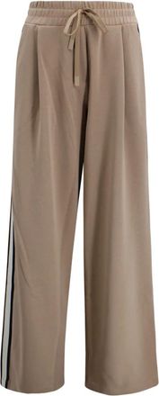 Max Mara Double-faced Jersey Broek - Dames - Wijde Broeken - Bruin - M - Katoen - Broeken