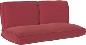 vidaXL Pallet Cushion Set with Pillow 3 pcs Wine Red 120 x 60 x 12 cm vidaXL