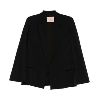 Twinset Blazers, female, Black, S, Flap-Pocket Blazer