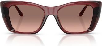 Michael Kors Tokyo 51mm Gradient Square Sunglasses in Rosewood /Peach Gradient at Nordstrom