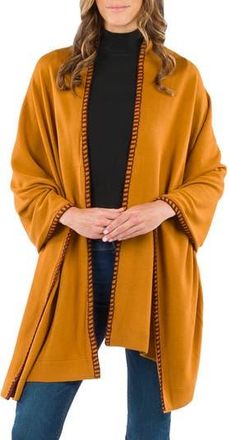 Patricia Nash Contrast Stitch Knit Ruana in Yellow at Nordstrom Rack