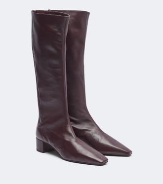 Aquazzura Botas altas Saint Honor&eacute; de piel
