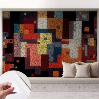Tulup Fotomurale Adesivo - Parete Decorativa - Decorazione Casa - Stile Moderno Parete - Forme Colorate 208x146 Cm