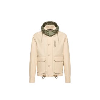 Moncler Moncler Montmirail Twill Shirt Jacket, Men, Beige, Size: 1